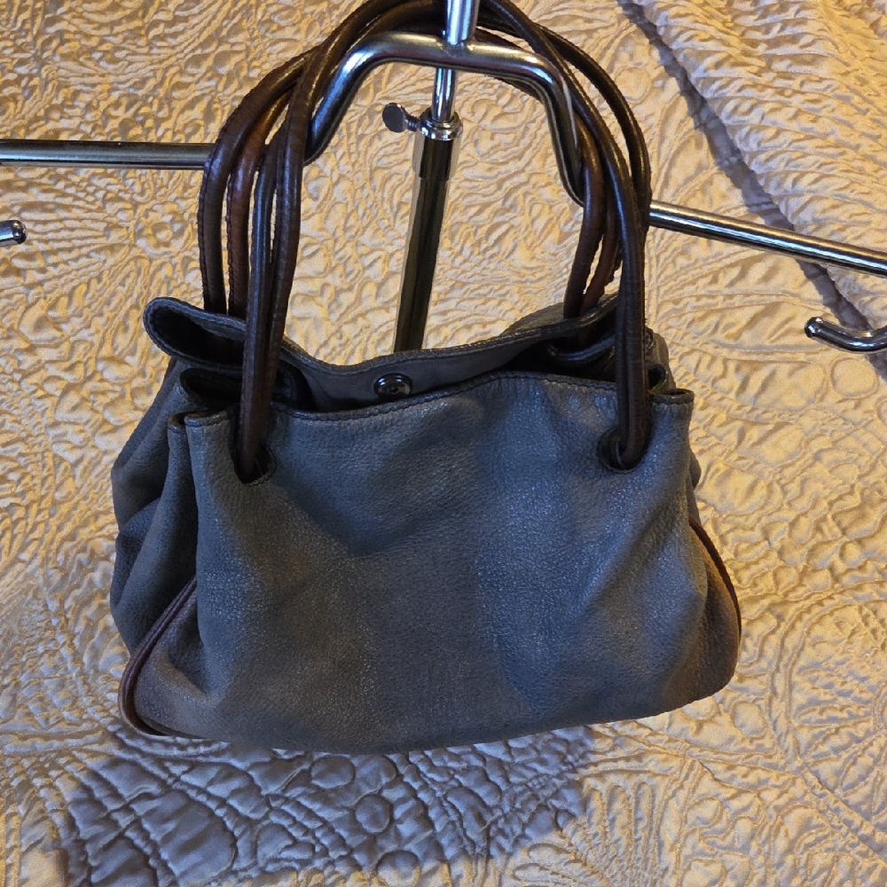 Numero 10 Olive Green Distressed Leather Tote Bag